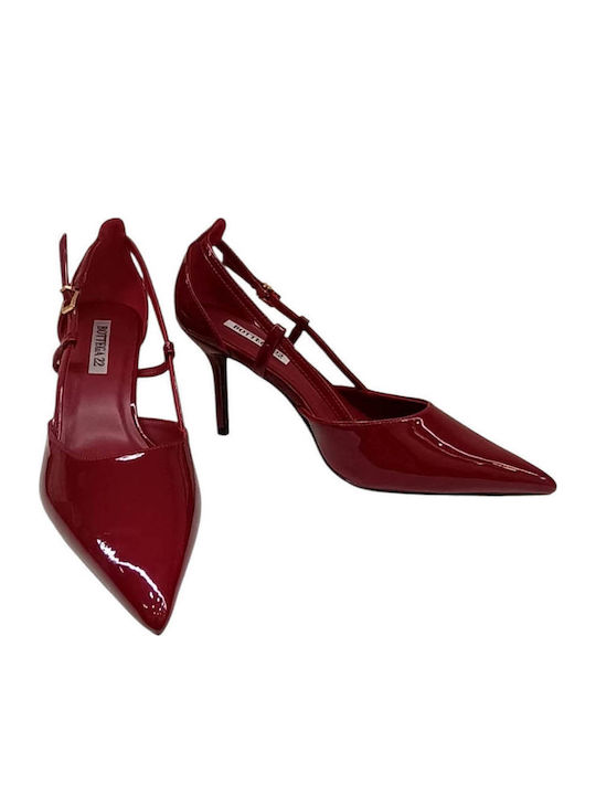 Pantofi cu toc Burgundy