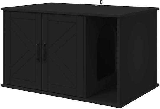 Vidaxl Cat House Black 85 x 55 x 50 cm Processed Wood