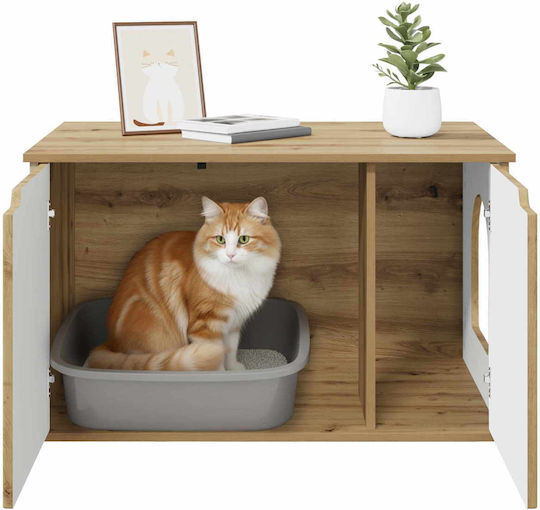 vidaxl Katzenbett aus Holz Handarbeit 85 x 55 x 53,5 cm
