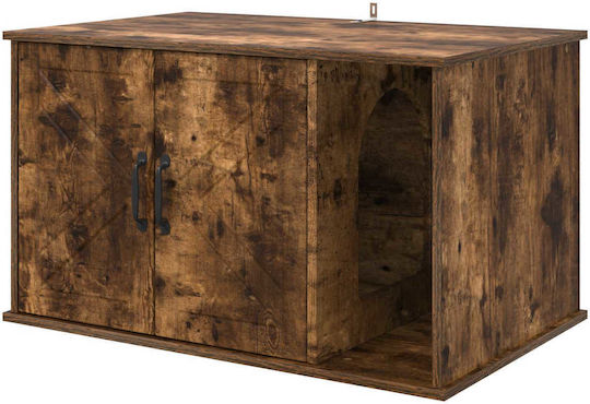 Vidaxl Cat House Smoked Oak 85 x 55 x 50 cm Engineered Wood