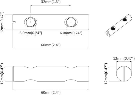 vidaXL Anti-Loose Nut 60mm 12pcs