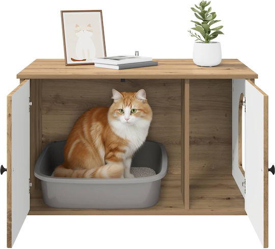 Vidaxl Cat House Walnut Handmade 85 x 55 x 50 cm