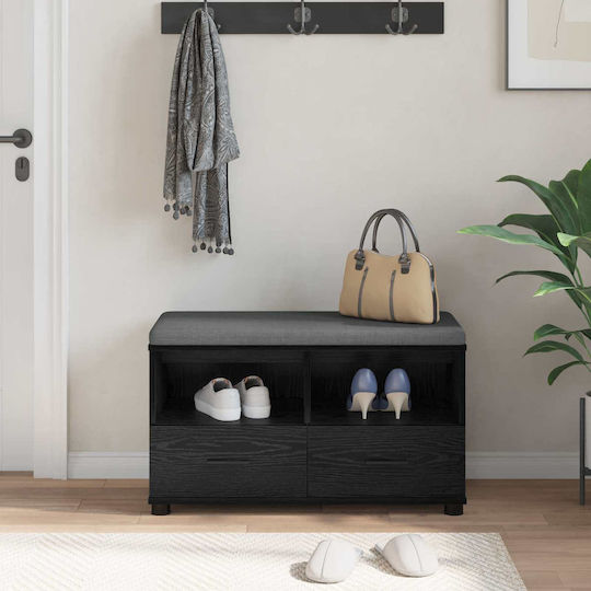 Мебел За Антре с Пейка Черна Оксия 80x38x46см