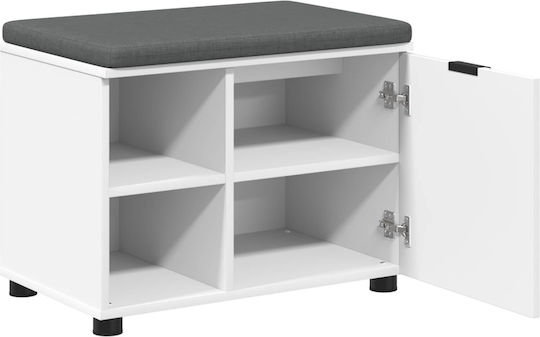 Мебел за антре с Пейка Бял 60x38x46см