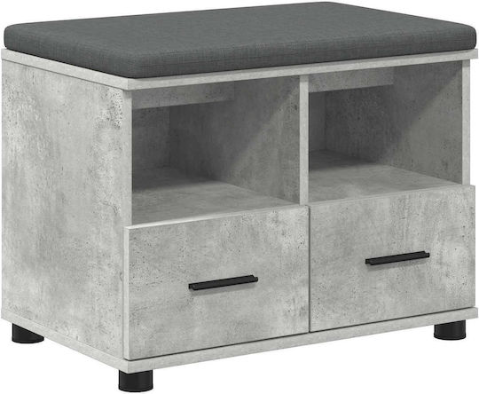 Entry Furniture with Bench Gray 60x38x46cm