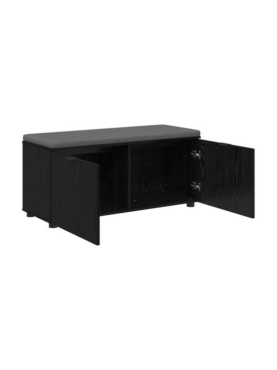 Entry Furniture with Bench Black Beech 100x38x46cm