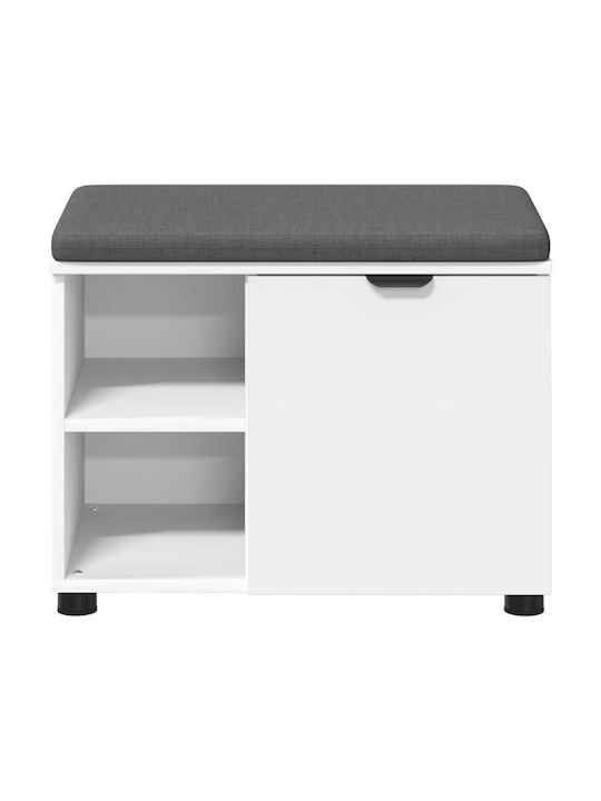Mobilier de Intrare cu Bancă Alb 60x38x46cm