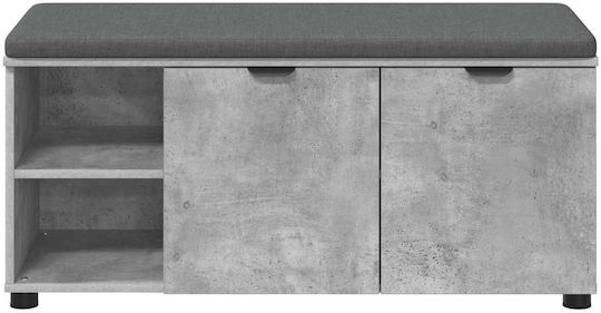 Έπιπλο Εισόδου με Παγκάκι Γκρι 100x38x46εκ.