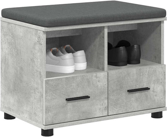 Entry Furniture with Bench Gray 60x38x46cm