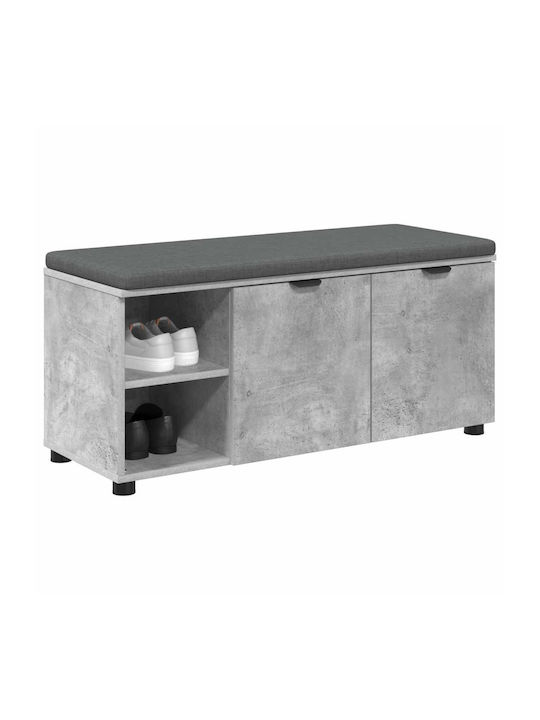 Entry Furniture with Bench Gray 100x38x46cm