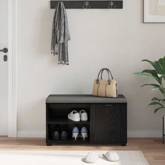 Mobilier de Intrare cu Bancă Black Beech 80x38x46cm