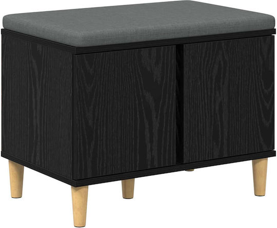 Entry Furniture with Bench Μαύρη Οξυά 60x38x46cm
