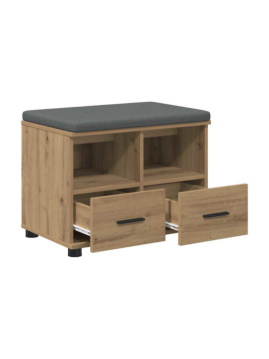 Έπιπλο Εισόδου με Παγκάκι Artisan Oak 60x38x46εκ.