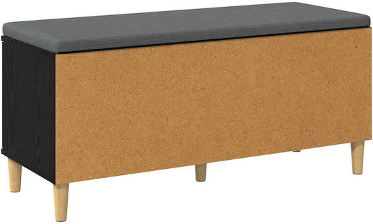 Entry Furniture with Bench Μαύρη Οξυά 60x38x46cm