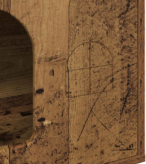 Vidaxl Casă Pentru Pisici Lemn Vechi 51 X 30 X 52 Cm Lemn Prelucrat