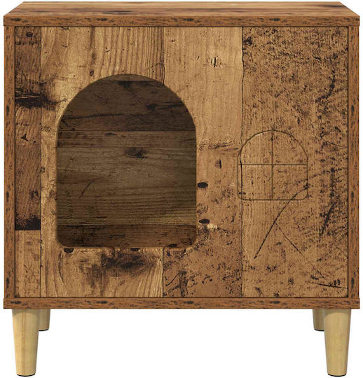 Vidaxl Casă Pentru Pisici Lemn Vechi 51 X 30 X 52 Cm Lemn Prelucrat