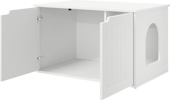 Vidaxl Cat House White 85 x 55 x 50 cm Engineered Wood
