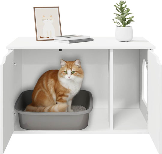 Vidaxl Cat House White 85 x 55 x 50 cm Engineered Wood