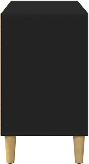 vidaxl Katzenbett Schwarz 51 x 30 x 52 cm aus bearbeitetem Holz