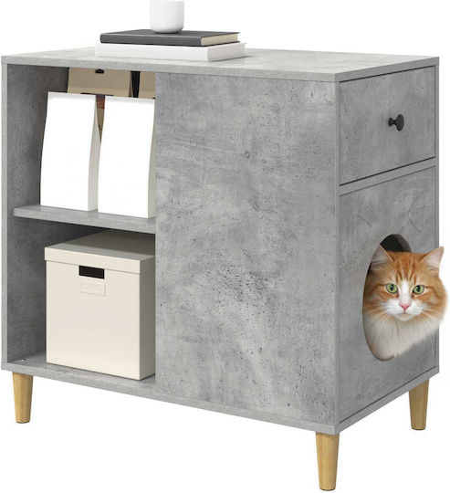 Vidaxl Cat House Concrete 72 x 42.5 x 70 cm Engineered Wood