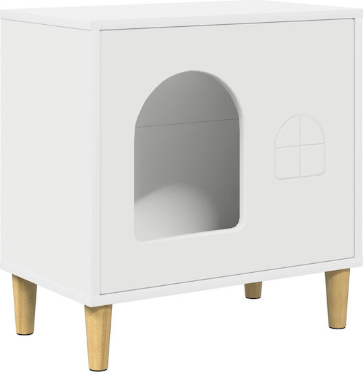 Vidaxl Cat House White 51 x 30 x 52 cm Engineered Wood