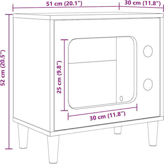 Vidaxl Cat House White 51 x 30 x 52 cm Engineered Wood