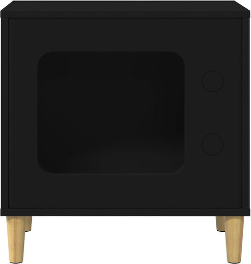 Vidaxl Cat House Black 51 x 30 x 52 cm Engineered Wood