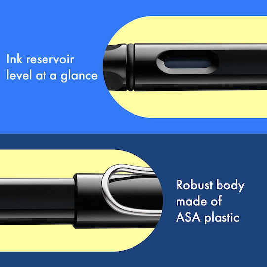 Lamy Safari 019 Πένα Γραφής Medium Μαύρη από Πλαστικό