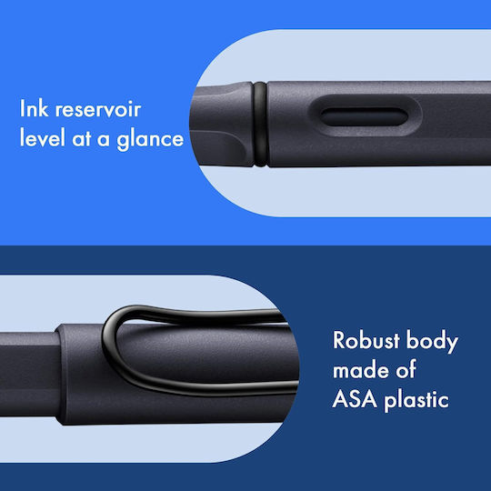 Lamy Safari Fountain Pen Medium Grey Plastic with Black Ink