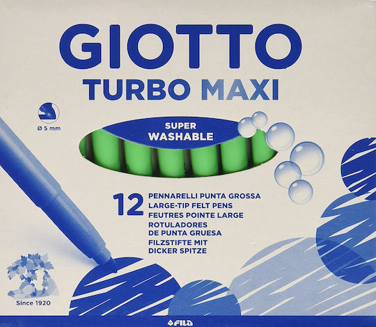 Giotto Turbo Verzi Markere de Desen Set 12buc