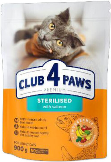 Club 4 Paws Ξηρά Τροφή για Στειρωμένες Γάτες με Σολομό 2kg