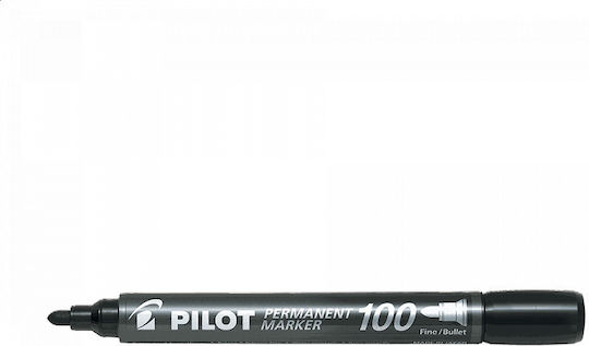 Pilot 100 Постоянни Маркери Черен 4.5мм Комплект 20 Бройки
