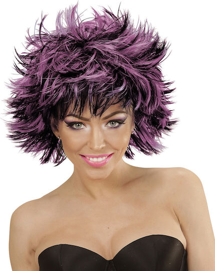 Disco Karnevalsperücke Afro Lila