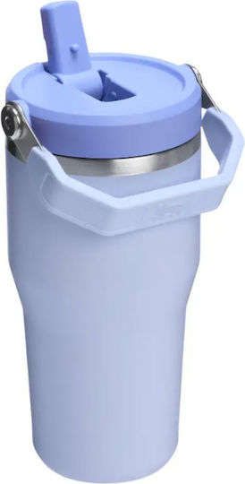 Stanley IceFlow Flip Straw 2.0 Ποτήρι Θερμός BPA Free 600ml Sky Tint με Καλαμάκι