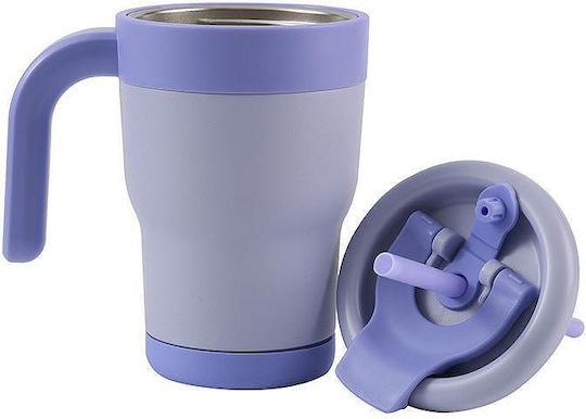 Total Gift Ποτήρι Θερμός Ανοξείδωτο 420ml PASTEL PURPLE