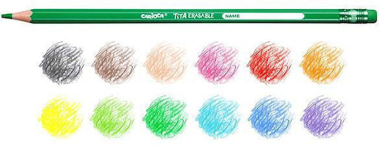 Carioca Tita Erasable Ξυλομπογιές Σετ 12 χρώματα (12 Συσκευασίες)