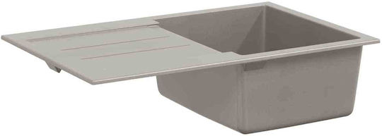 vidaXL Drop-In Sink Synthetic Granite W78xD50cm Gray
