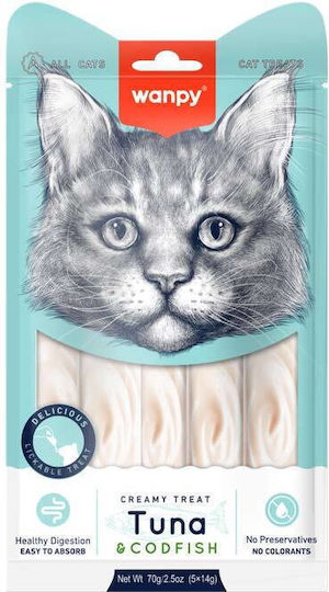 Wanpy Cream Cat Treats with Tuna / Chicken for Cat 70g