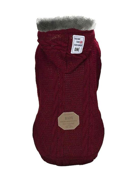 Πλεκτό Σκύλου Επένδυση Μπορντό Xlarge 34-36cm