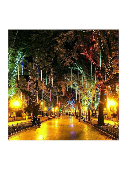 Λαμπάκια LED 3μ. RGB Ηλιακά τύπου Βροχή 8τμχ