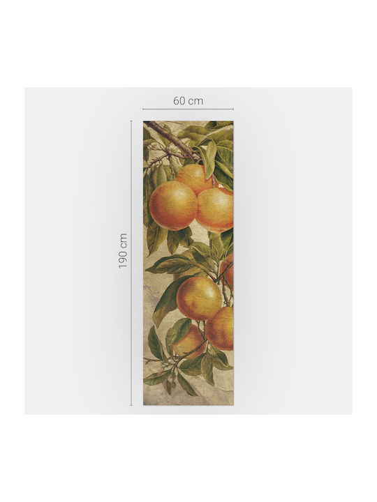 Magnetic Refrigerator Cover Kitchen Citrus Branch Fruits 60x190 Cm