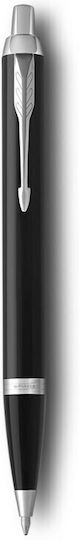 Parker IM Duo Pen Set Ballpoint Medium with Fountain Pen Medium made of Steel Laque Black CT in a case