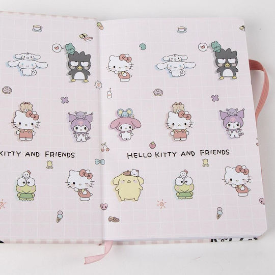 Hello Kitty Schreibwaren-Set A5 Notizbuch + Lesezeichen