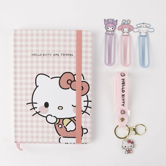 Hello Kitty Schreibwaren-Set A5 Notizbuch + Lesezeichen