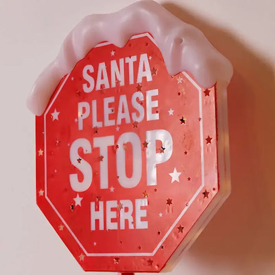 Eurolamp Illuminated Christmas Plastic Figure Sign Red Height 81cm
