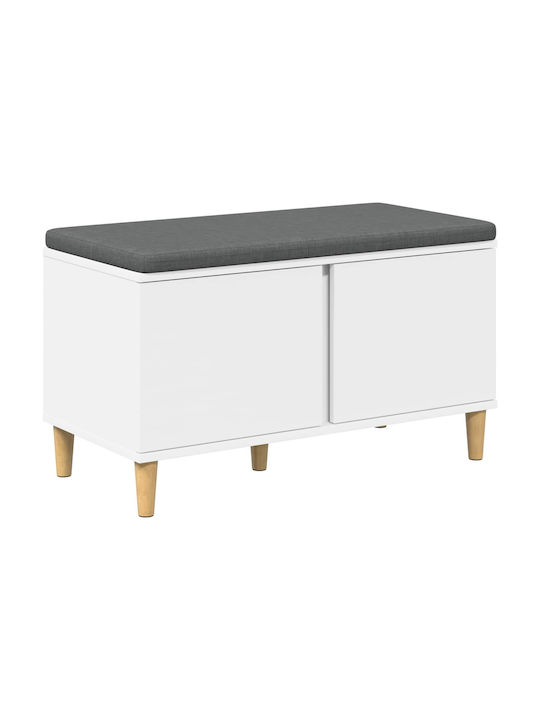 Mobilier de Intrare cu Bancă Alb 60x38x46cm