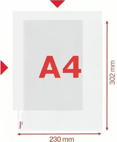 Esselte Document Pocket #220464117 Dc A4 85 Micron 100 Pcs Transparent Matte