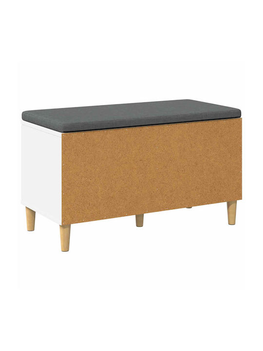 Mobilier de Intrare cu Bancă Alb 60x38x46cm
