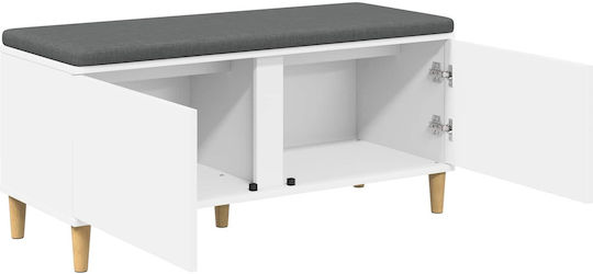 Έπιπλο Εισόδου με Παγκάκι Λευκό 60x38x46εκ.