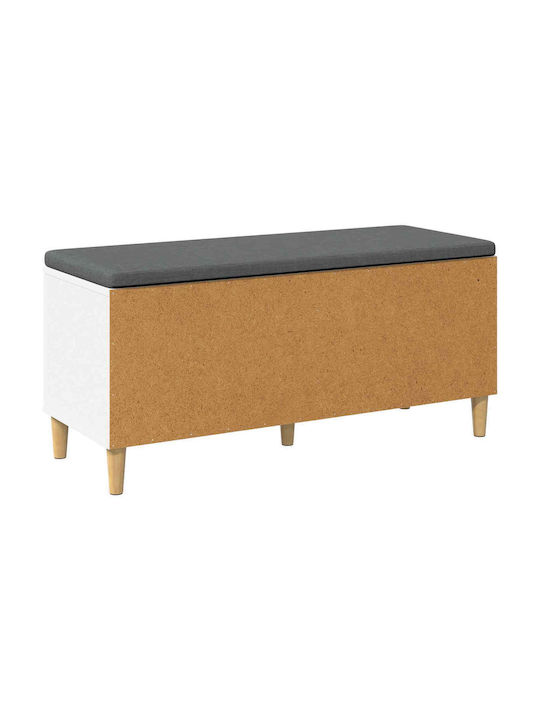 Mobilier de Intrare cu Bancă Alb 60x38x46cm